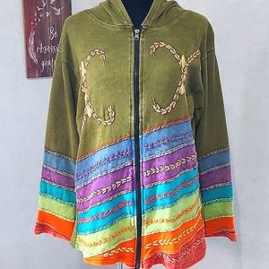 GREATER GOODNETWORK HOODED SWEATSHIRT WITH ZIPPER, SIZE S/M